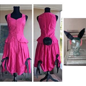 💜✨Berry Bunny Costume w/Black Sparkle Bunnytail & Ears🐰💗